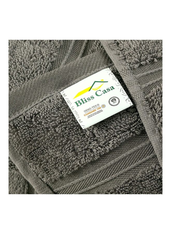 Bliss Casa 4-Piece Hand Towels, 100% Combed Cotton 550 GSM Superior Quality, Quick Dry Highly Absorbent Thick Soft Hotel Towles for Bath And Spa Bathroom Hand Towel Set Grey 40x70cm Grey 40x70cm - Image 4
