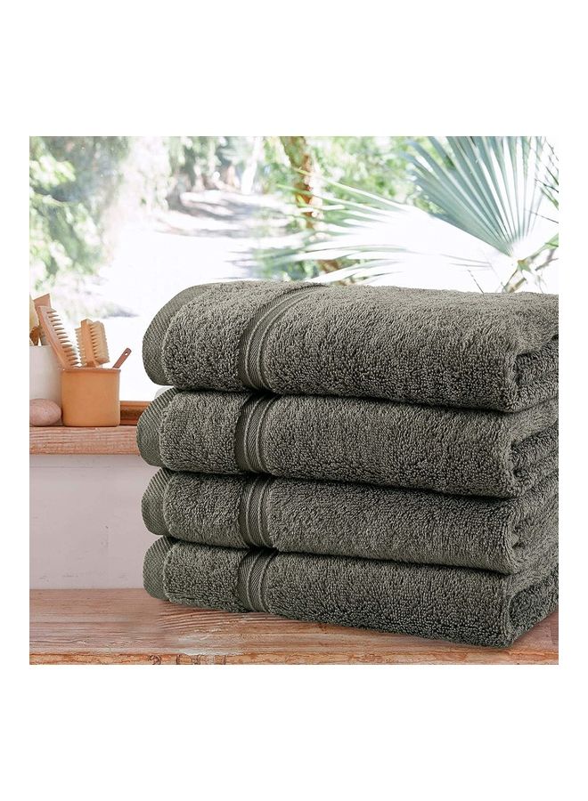 Bliss Casa 4-Piece Hand Towels, 100% Combed Cotton 550 GSM Superior Quality, Quick Dry Highly Absorbent Thick Soft Hotel Towles for Bath And Spa Bathroom Hand Towel Set Grey 40x70cm Grey 40x70cm - Image 3