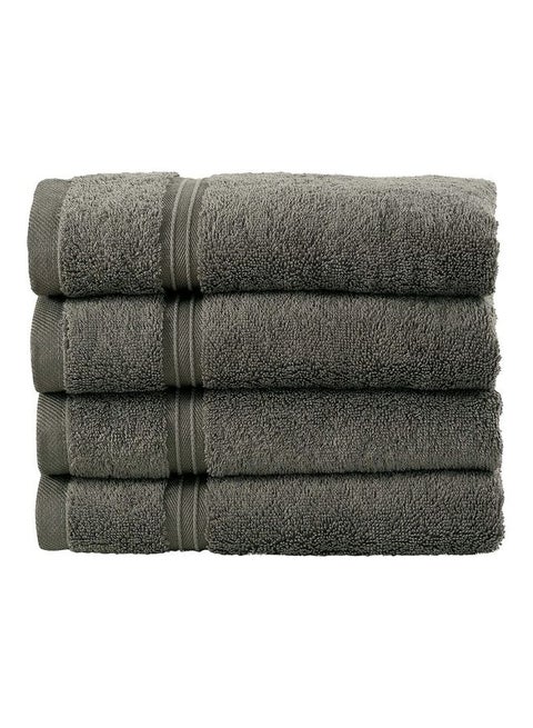 Bliss Casa 4-Piece Hand Towels, 100% Combed Cotton 550 GSM Superior Quality, Quick Dry Highly Absorbent Thick Soft Hotel Towles for Bath And Spa Bathroom Hand Towel Set Grey 40x70cm Grey 40x70cm