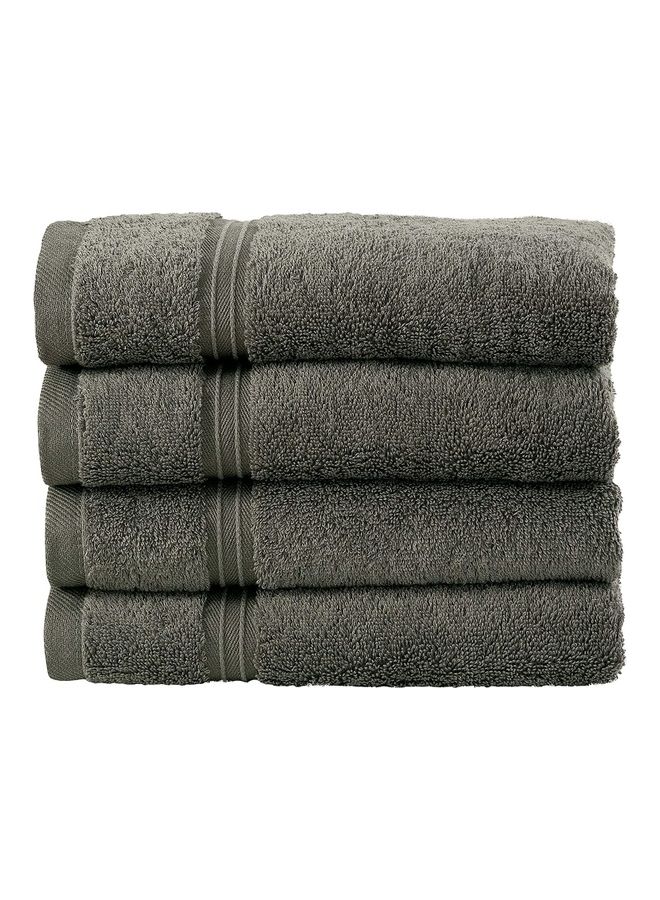 Bliss Casa 4-Piece Hand Towels, 100% Combed Cotton 550 GSM Superior Quality, Quick Dry Highly Absorbent Thick Soft Hotel Towles for Bath And Spa Bathroom Hand Towel Set Grey 40x70cm Grey 40x70cm - Image 1