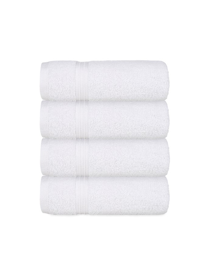 Bliss Casa 4-Piece Hand Towels, 100% Combed Cotton 550 GSM Superior Quality, Quick Dry Highly Absorbent Thick Soft Hotel Towles for Bath And Spa Bathroom Hand Towel Set White 40x70cm White 40x70cm - Image 3