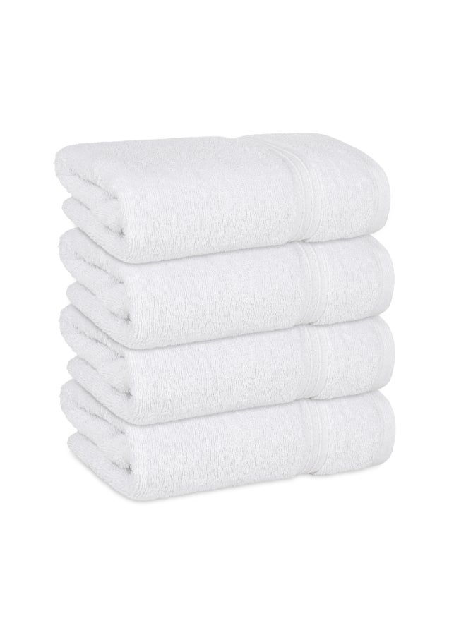 Bliss Casa 4-Piece Hand Towels, 100% Combed Cotton 550 GSM Superior Quality, Quick Dry Highly Absorbent Thick Soft Hotel Towles for Bath And Spa Bathroom Hand Towel Set White 40x70cm White 40x70cm - Image 1