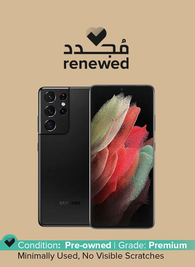 سامسونج هاتف Galaxy S21 Ultra ثنائي الشريحة باللون الأسود فانتوم 12 جيجابايت رام 256 جيجابايت 5G - Image 1