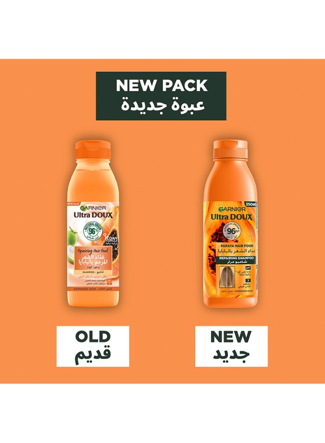 Garnier - Ultra Doux Hair Food Repairing Papaya Shampoo For Damaged Hair 350ML 350ml - Image 1