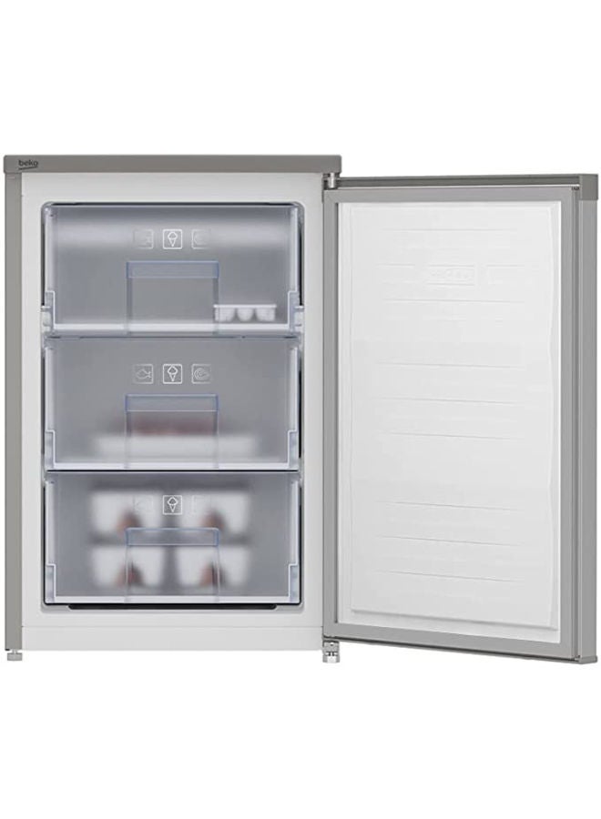 Beko Upright Freezer 102 lt-net 85lt- Defrost 3 Drawer 85 L RFNE102K20S Silver - Image 1