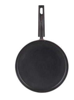 DELCASA Aluminum Flat Tawa Black/Red 28cm  - Image 2