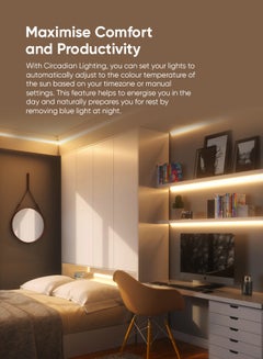 Nanoleaf Essentials Expansion LED Lighstrip 1M -  Smart LED Light Strips for Home/Office, Color Changing RGBCW, Dimmable Light, Bluetooth/Thread Enabled, works with Siri/Google White 1meter  - Image 5