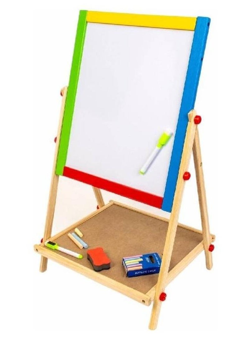 كلاس سبورة بيضاء مغناطيسية مع إطار وحامل - Image 1