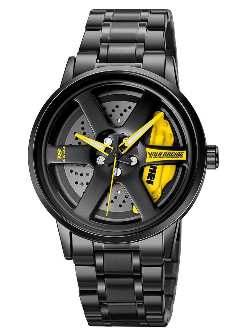 سكمي ساعة يد ويلز رولينج عصرية إبداعية بكباس مزدوج على شكل فراشة طراز 7871YL للرجال - Image 1