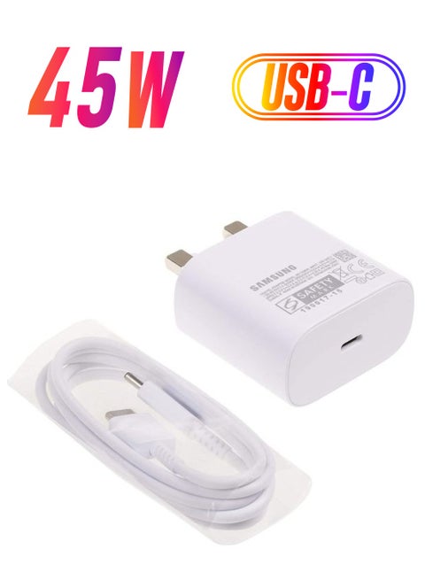 Type C Super Fast Charger For Samsung white