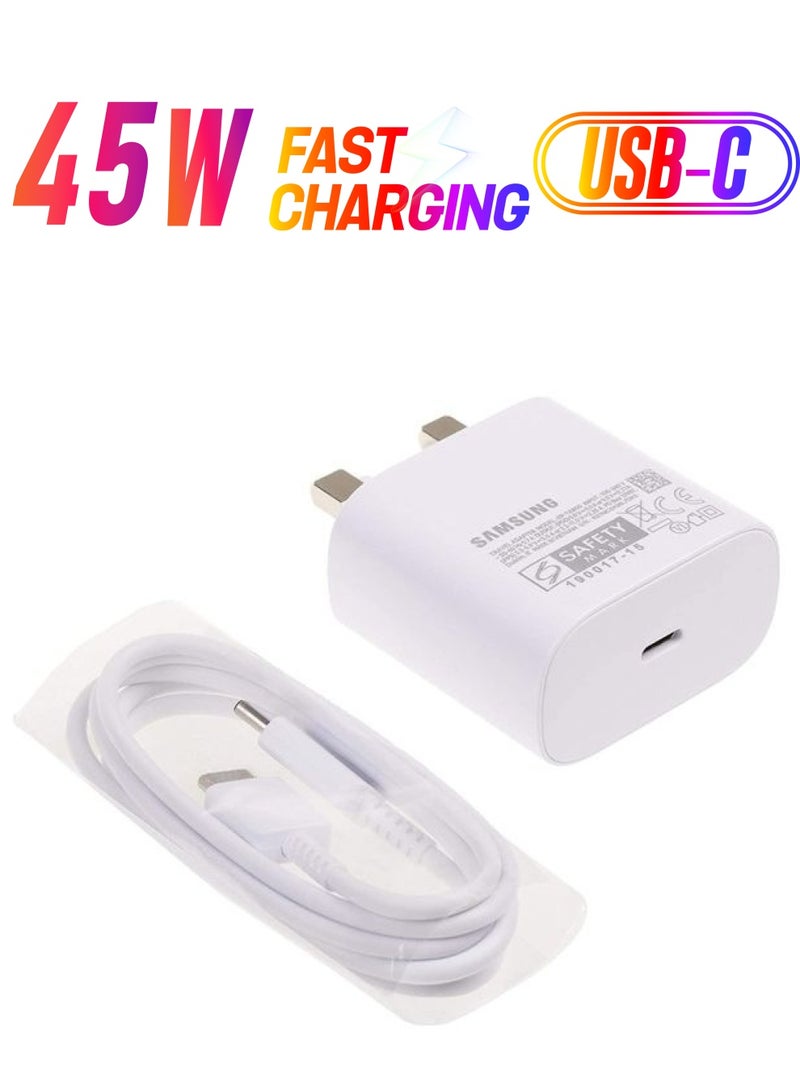 ICS Type C Super Fast Charger For Samsung white - Image 1