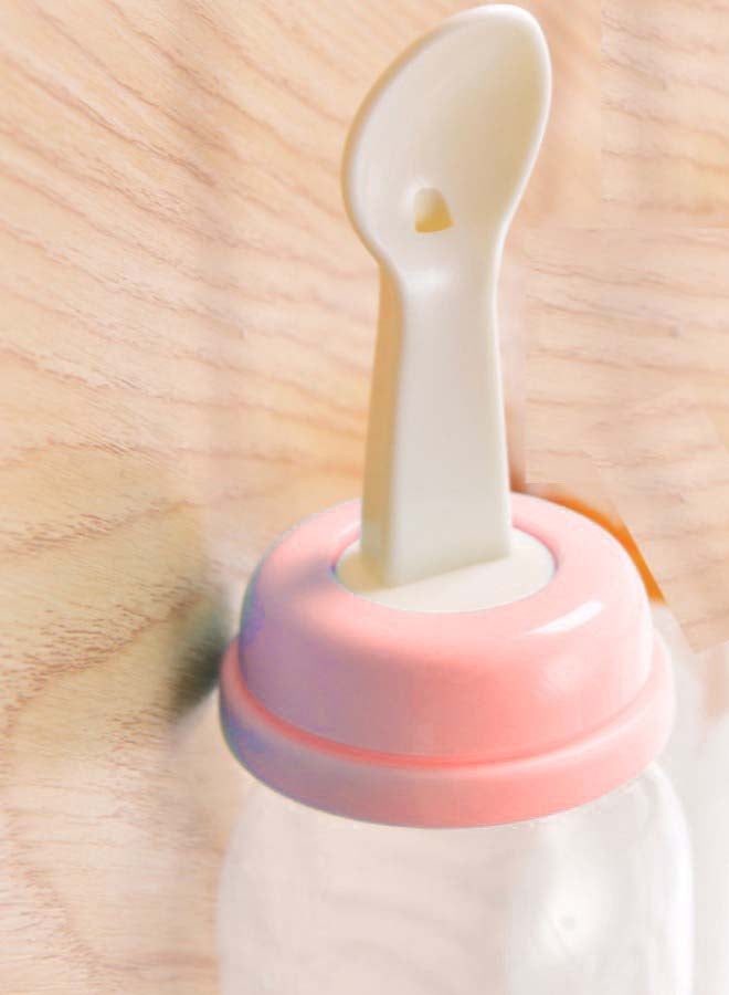 لوكو وحدة تغذية الطعام لوكو مع ملعقة، 240 مل، وردي - Image 5