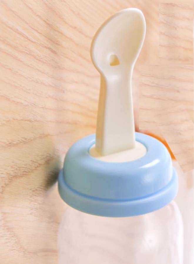 لوكو وحدة تغذية طعام مع ملعقة من لوكو، 240 مل، لون أزرق - Image 5