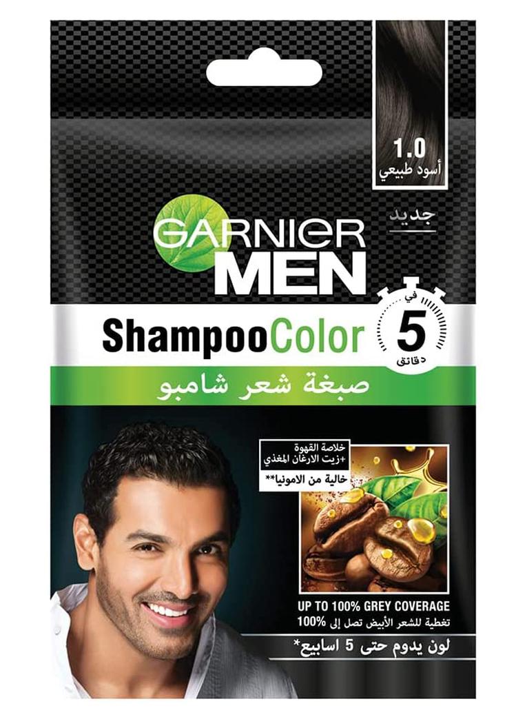 garnier Men Shampoo Color 1.0 Natural Black - Image 1