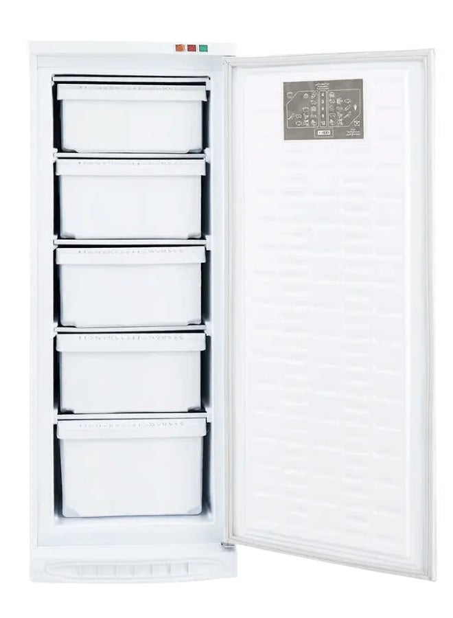 ألاسكا فريزر رأسي 5 درج ديفروست 220 لتر 220 L UP2700 أبيض - Image 2