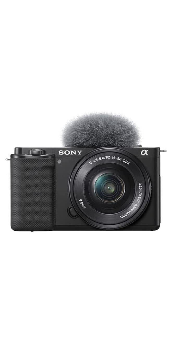 Sony Alpha ZV-E10L Interchangeable Lens Vlog Digital Camera, Large APS-C type 24.2-Megapixel Exmor CMOS Sensor With 16-50 mm Lens, 24.2MP, Black - Image 1