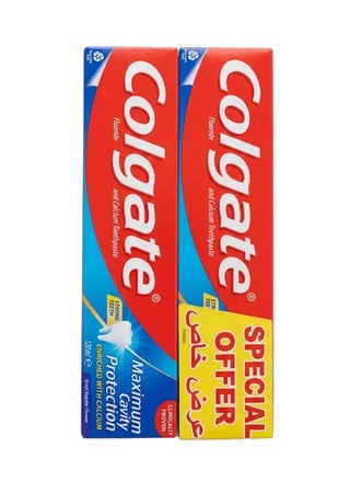 Maximum Cavity Protection Great Regular Flavour Toothpaste Pack of 2 red 120ml