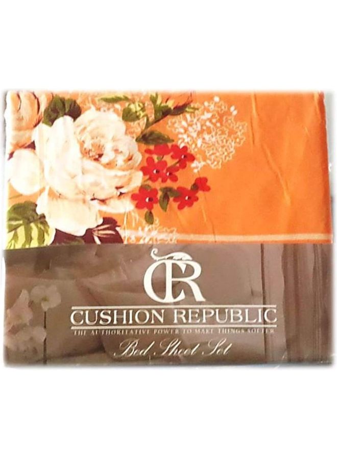 flat Single Bedsheet with Pillow Case Set Multicolor 139 x 236 cmcm 
