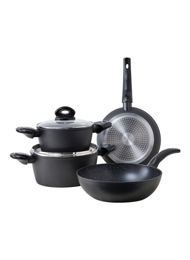 BERGNER - 6-Piece Orion Forged Aluminium Induction Bottom Non-Stick Cookware Set Black - Image 1