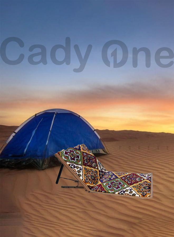 Cady One - Printed foldable camping and trekking floor chair with backrest 50 x 50 x 5cm 50 x 50 x 5cm - Image 1