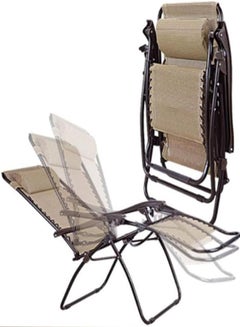 Cady One Baden Folding Lounger Chair with Removable Headrest, Comfortable and Breathable Rolled Fabric Folding Beach Chair for Indoor and Outdoor Use 110 x 30 x 60cm  - Image 3