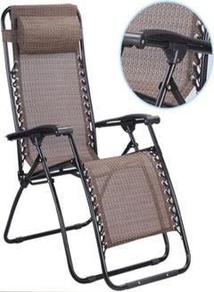 Cady One Baden Folding Lounger Chair with Removable Headrest, Comfortable and Breathable Rolled Fabric Folding Beach Chair for Indoor and Outdoor Use 110 x 30 x 60cm  - Image 4