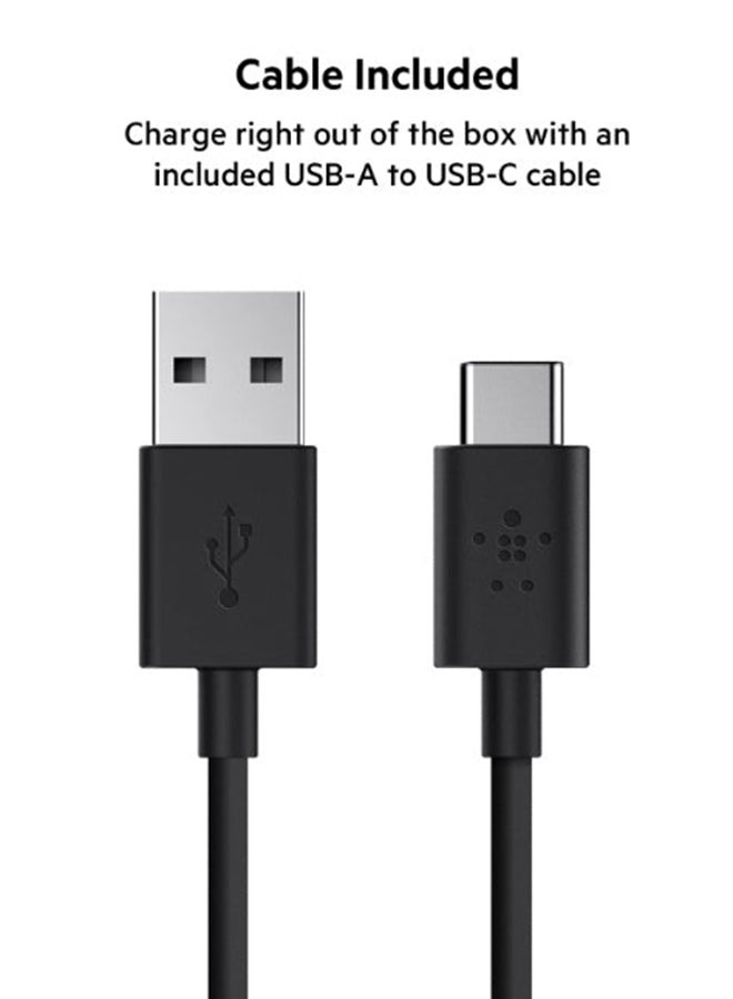 belkin - BoostCharge Power Bank 10000mAh - 15W Fast Charger 1x USB C, 2x USB A ports For Apple iPhone 15/14 Or Older, Google, Samsung, Huawei, iPad Pro/iPad Mini Black - Image 1