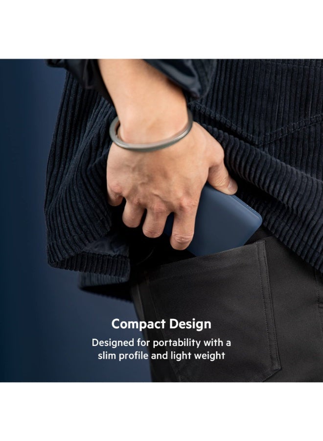 belkin 10000mAh BoostCharge Power Bank - 15W Fast Charger 1x USB C, 2x USB A ports For Apple iPhone 16/15 Or Older, Google, Samsung, Huawei, iPad Pro/iPad Mini - Blue - Image 5