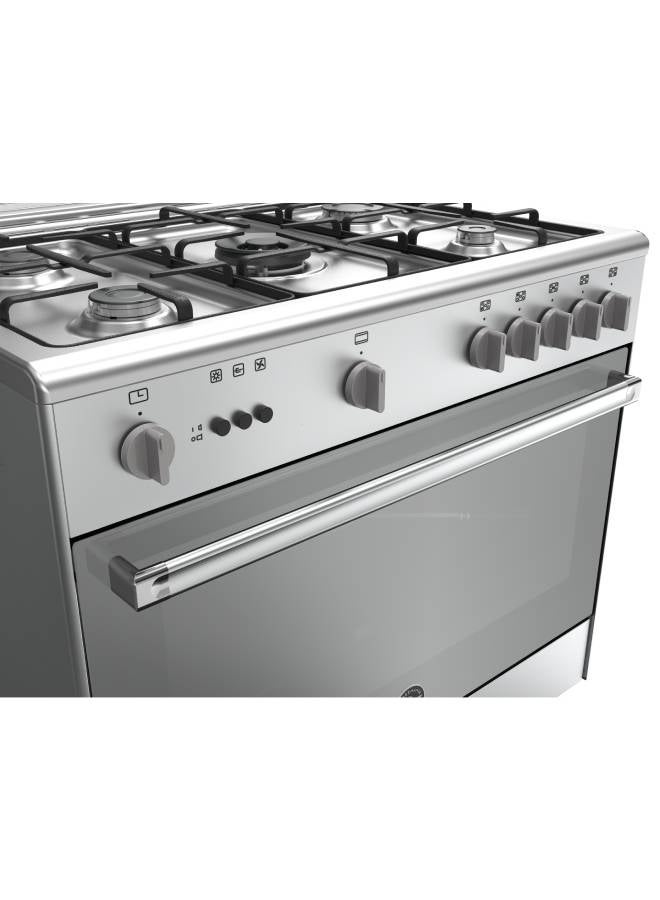 Freestanding Cooker 90 x 60 cm 5 Gas Burners 9C10GRB1X4AWW Stainless - pnsku/N50208162A/45/_/1720342440/523944fe-911a-444f-b9fc-d5e38f87e124