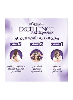 L'OREAL PARIS Excellence Ash Supreme Permanent Hair Color, 7.17 Blond Cendre  - Image 2