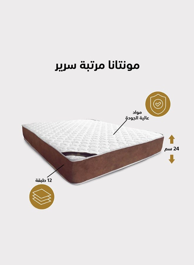 ريغال إن هاوس مرتبة سرير مونتانا كوين 12 طبقة أبيض/بني 200x160سم  - Image 3