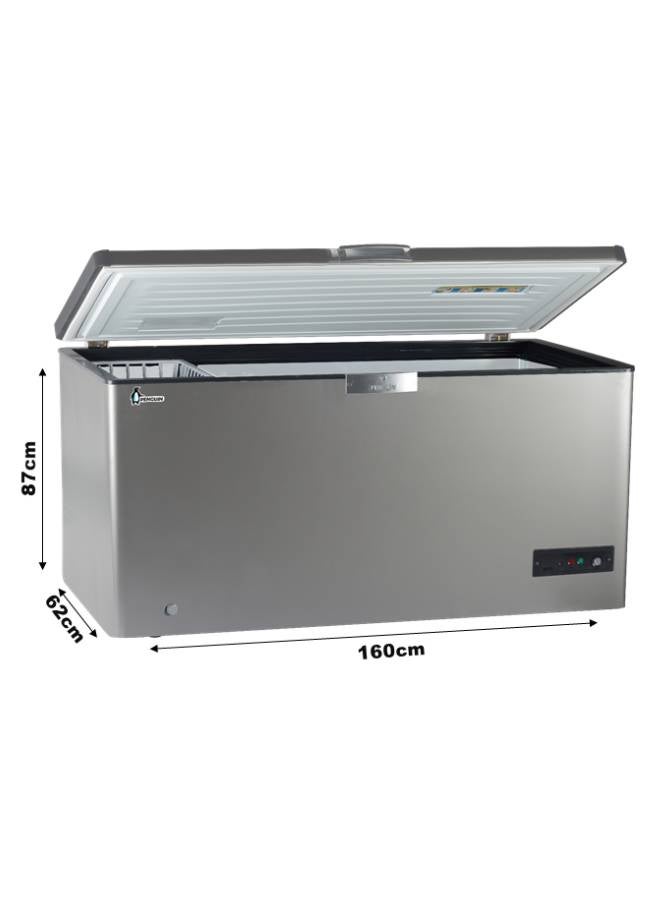 بنجوين فريزر داخلي معدني على الصدر 505 L 205 W ES571 فضي  - Image 2