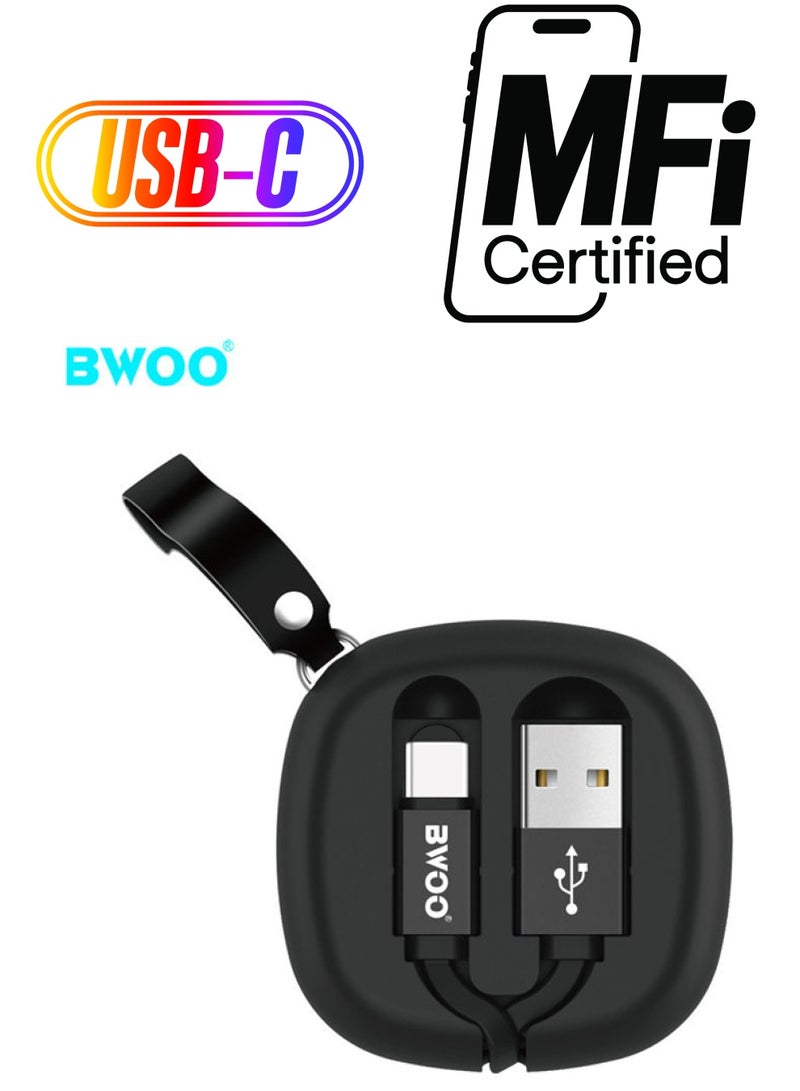 BWOO USB-Type-C Charging and Data Transfer Black  - Image 1
