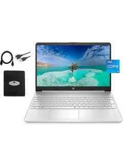 15.6 FHD IPS Flagship (Upgraded Version) Laptop, Core i5-1135G7 Processor/32GB RAM/1TB PCIe SSD/Intel Iris Xe Graphics/Windows 11 With GM Accessories English/Arabic silver