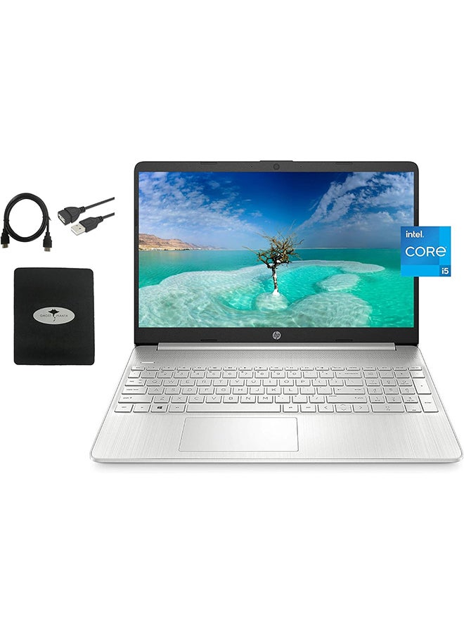 HP - 15.6 FHD IPS Flagship (Upgraded Version) Laptop, Core i5-1135G7 Processor/32GB RAM/1TB PCIe SSD/Intel Iris Xe Graphics/Windows 11 With GM Accessories English/Arabic silver - Image 1