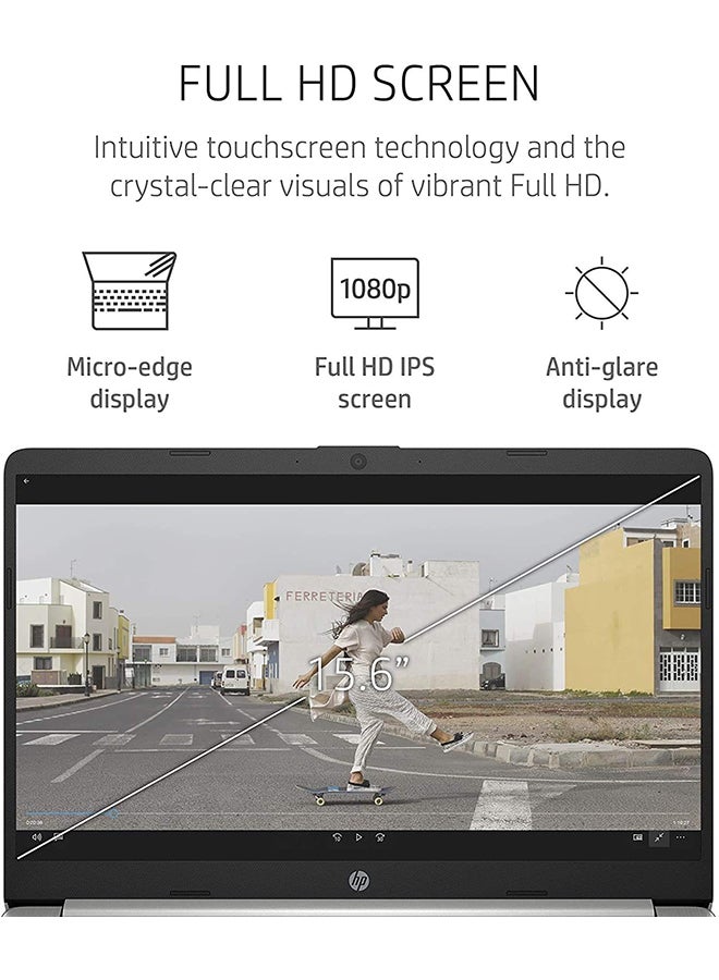 HP - 15.6 FHD IPS Flagship (Upgraded Version) Laptop, Core i5-1135G7 Processor/32GB RAM/1TB PCIe SSD/Intel Iris Xe Graphics/Windows 11 With GM Accessories English/Arabic silver - Image 1