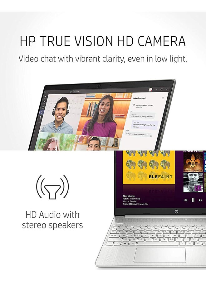 HP - 15.6 FHD IPS Flagship (Upgraded Version) Laptop, Core i5-1135G7 Processor/32GB RAM/1TB PCIe SSD/Intel Iris Xe Graphics/Windows 11 With GM Accessories English/Arabic silver - Image 1