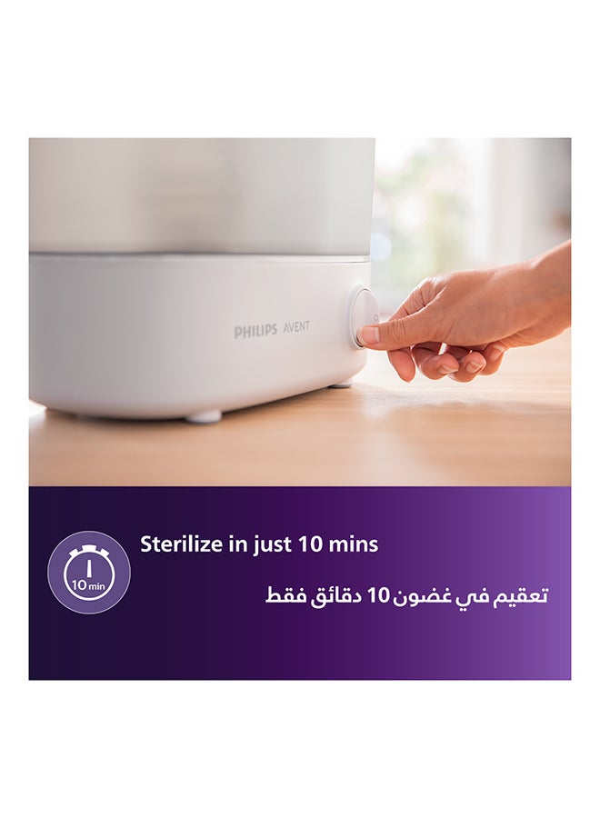 Philips Avent Advanced Steam Sterilizer | No.1 Brand Recommended By Moms Worldwide | Sterilize And Store | Kills 99.9%* Germs in 10 Mins Cycle With Natural Steam Sterilization I Stays Sterile Upto 24Hrs* - Image 3