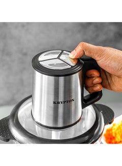 KRYPTON Multi Chopper With 2 L Glass Bowl, Stainless Steel Gear & Cutter Pole, Double Stainless Steel Blade, Egg Beater, Handle Design, Copper Motor, Overheat Protection, Visible Decorative Lid 500 W KNMC6310 Clear/Black  - Image 2