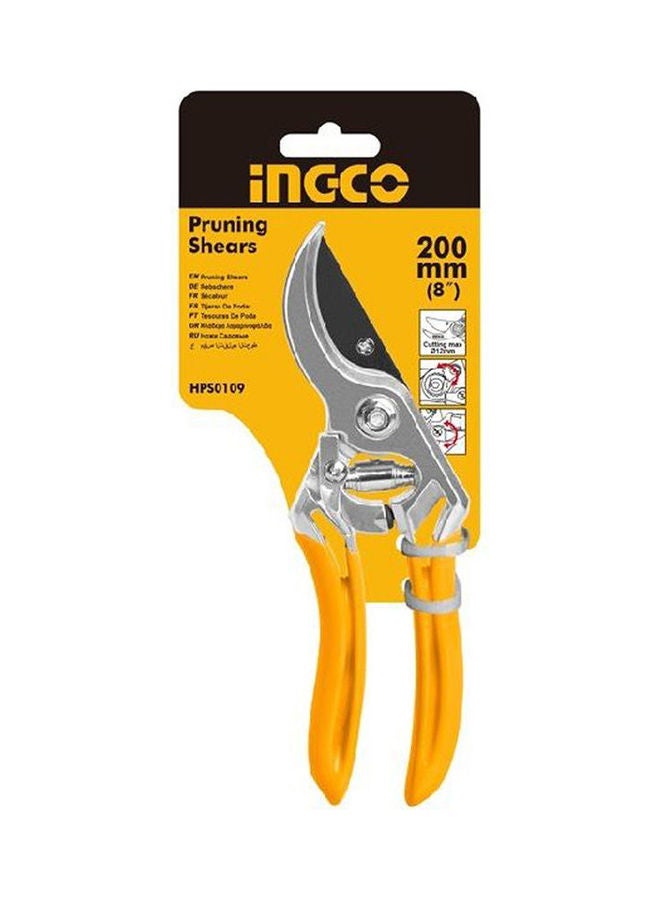 INGCO Hps0109 Pruning Shears 8 Inch Yellow 244grams - Image 1