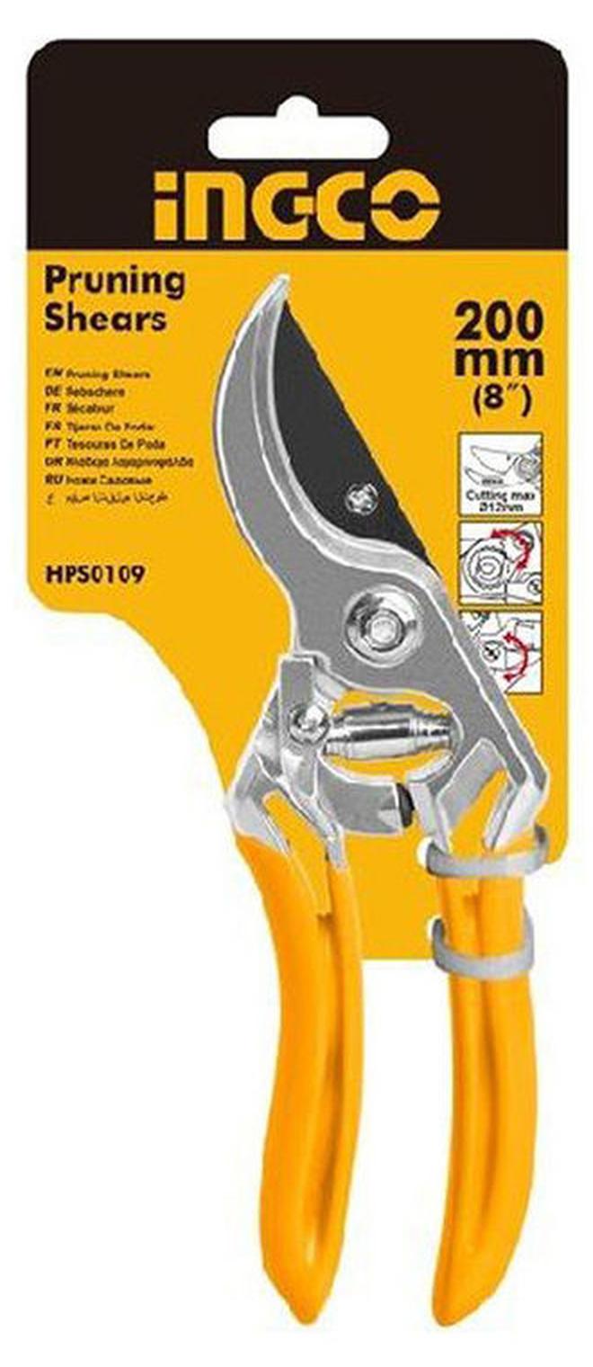 INGCO Hps0109 Pruning Shears 8 Inch Yellow 244grams - Image 1