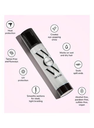 Pop & Lock High Gloss Shellac Serum, 55ml – Shine Serum for Frizz Control and Glossy Finish silver 55ml - view 2