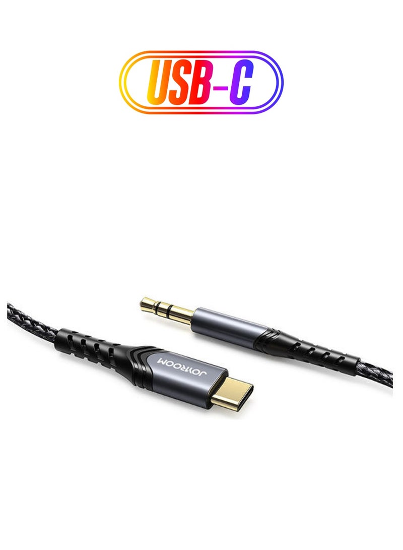 JOYROOM Type-C To 3.5mm Hi-Fi Audio Aux Cable Black  - Image 1