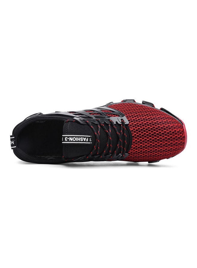 Men's Breathable Sport Shoes Black/Red - Image 1