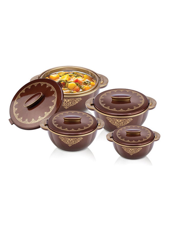 UTC 4-Piece Solitaire Ornamax Casserole Dish With 4 Lids Brown 4-Piece 