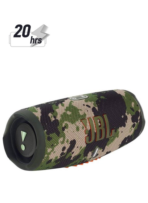 Charge 5 Portable Speaker - Built In Powerbank - Powerful Pro Sound - Dual Bass - 20H Battery - Ip67 Waterproof Squad