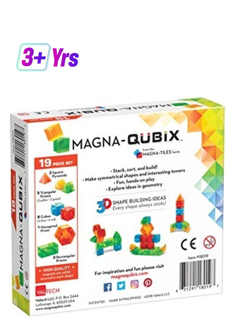 18019 19-Piece Original Magnetic Building Blocks 19 3+ Years - Image 1
