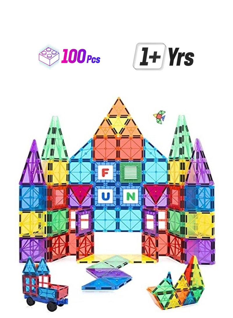 مكعبات بناء مغناطيسية ثلاثية الأبعاد VC-Magnetic 100pcs 100 سنة فأكثر - Image 1
