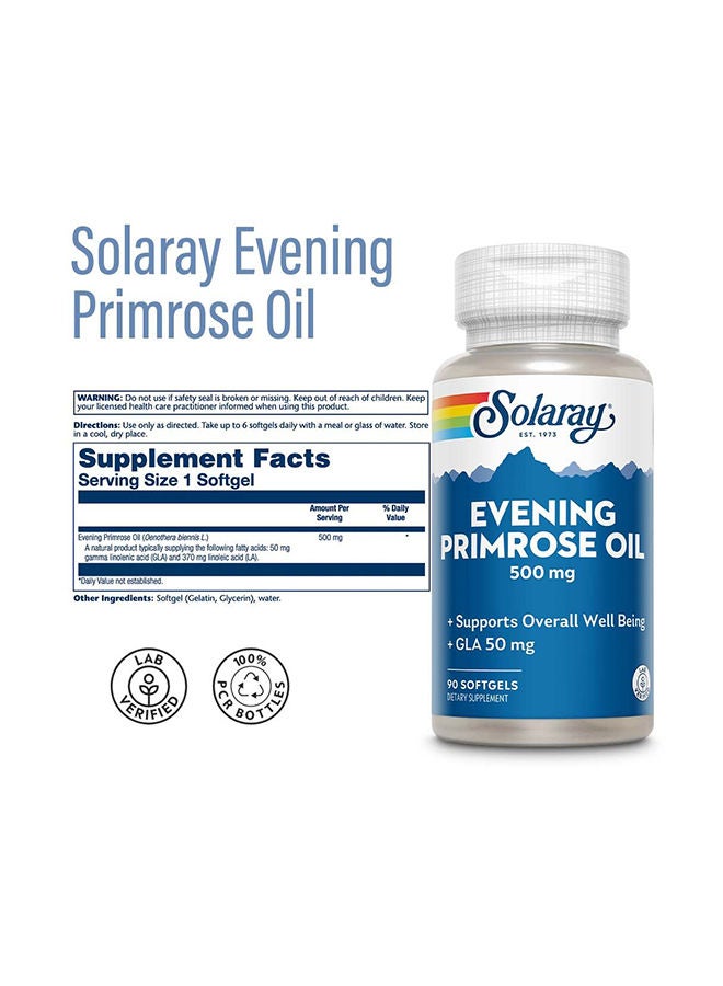 Solaray Evening Primrose Oil 500 mg, 90 Softgels  - Image 4