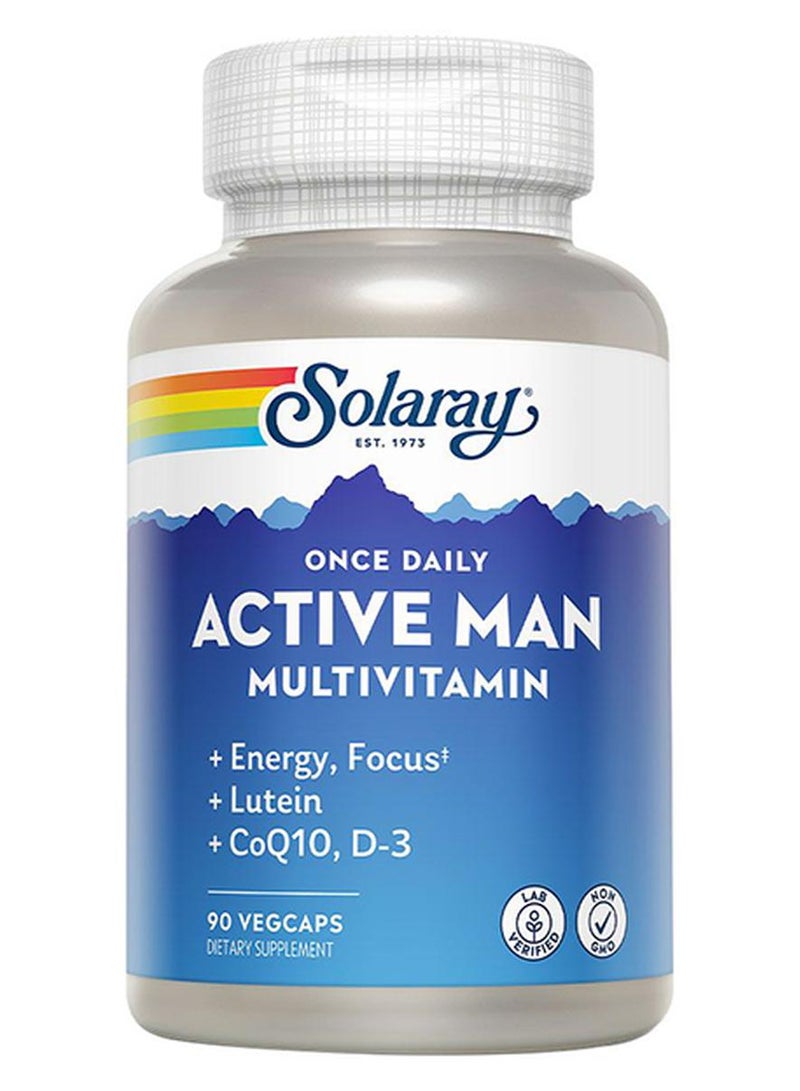مكمل غذائي أكتيف مان متعدد الفيتامينات لمرة واحدة يومياً، 90 كبسولة نباتية - Image 1